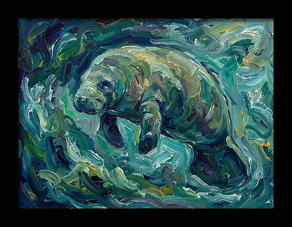 Manatee In Expressionist Style