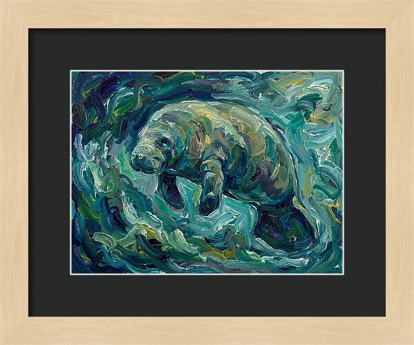 Manatee In Expressionist Style