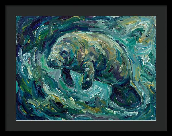 Manatee In Expressionist Style