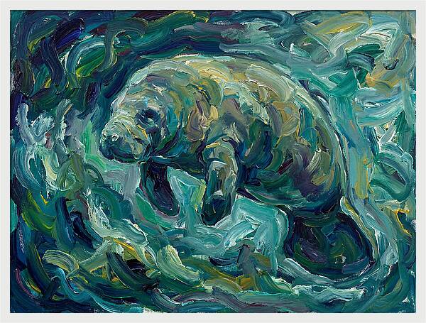 Manatee In Expressionist Style
