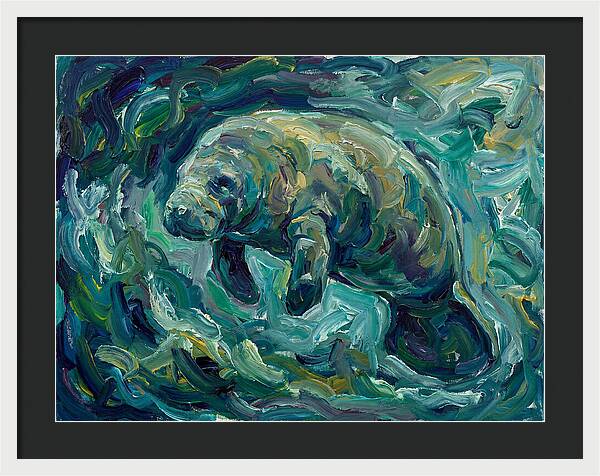 Manatee In Expressionist Style