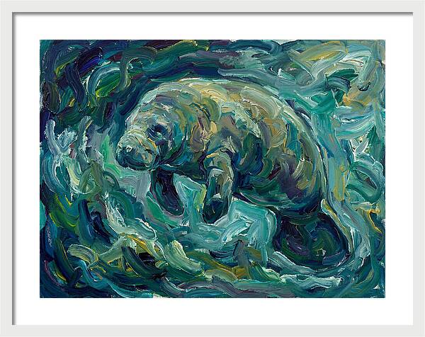 Manatee In Expressionist Style