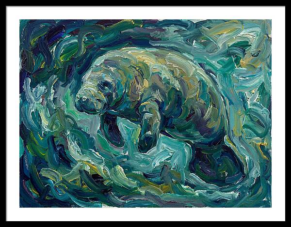 Manatee In Expressionist Style