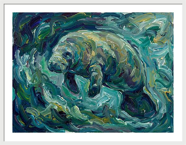 Manatee In Expressionist Style