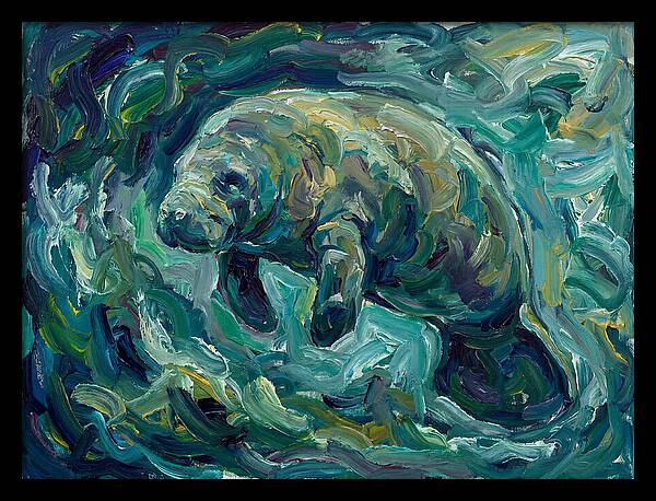 Manatee In Expressionist Style