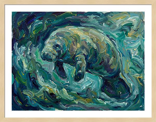 Manatee In Expressionist Style
