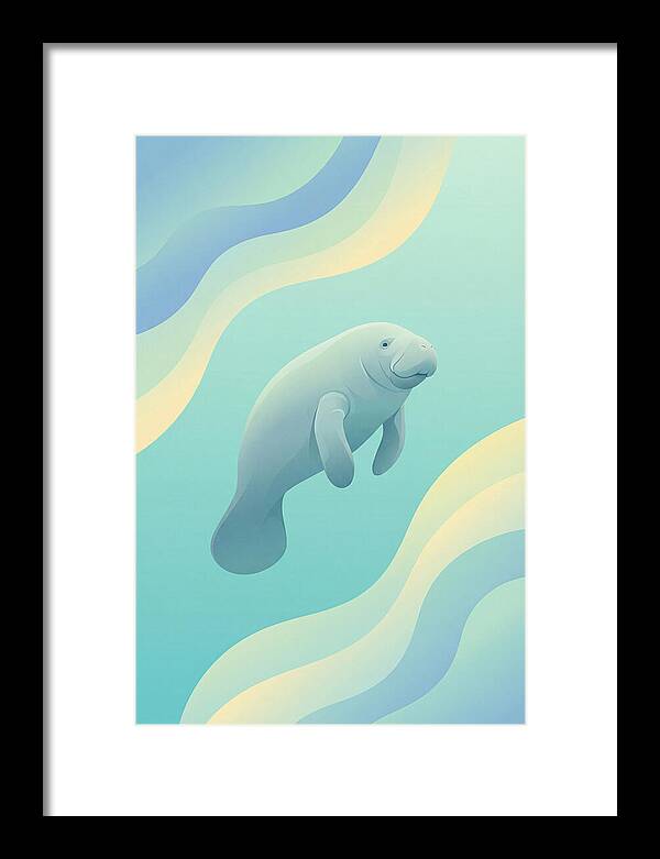 Manatee In Tranquil Waters