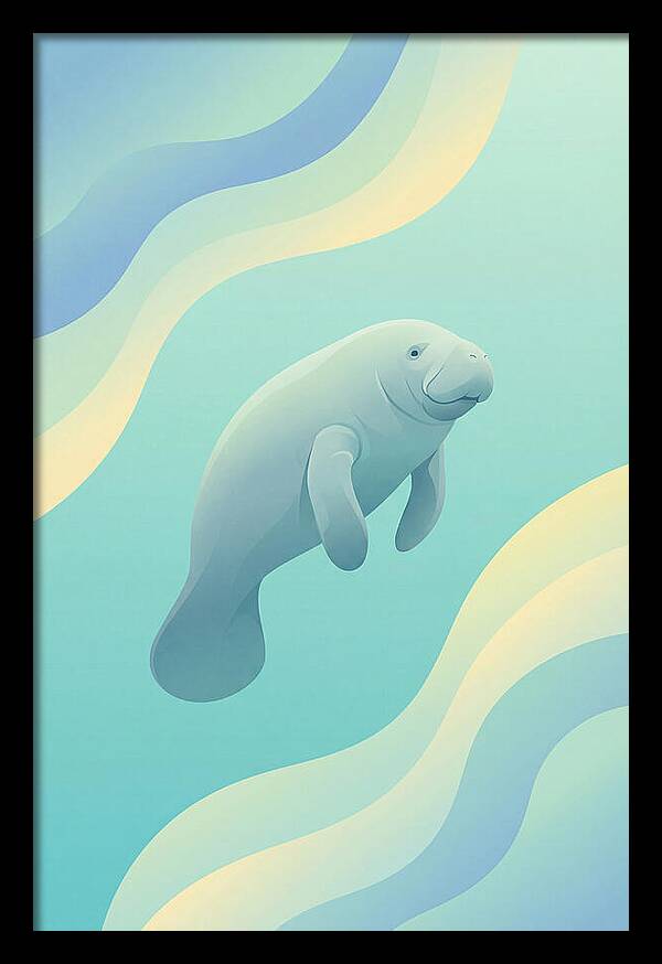 Manatee In Tranquil Waters