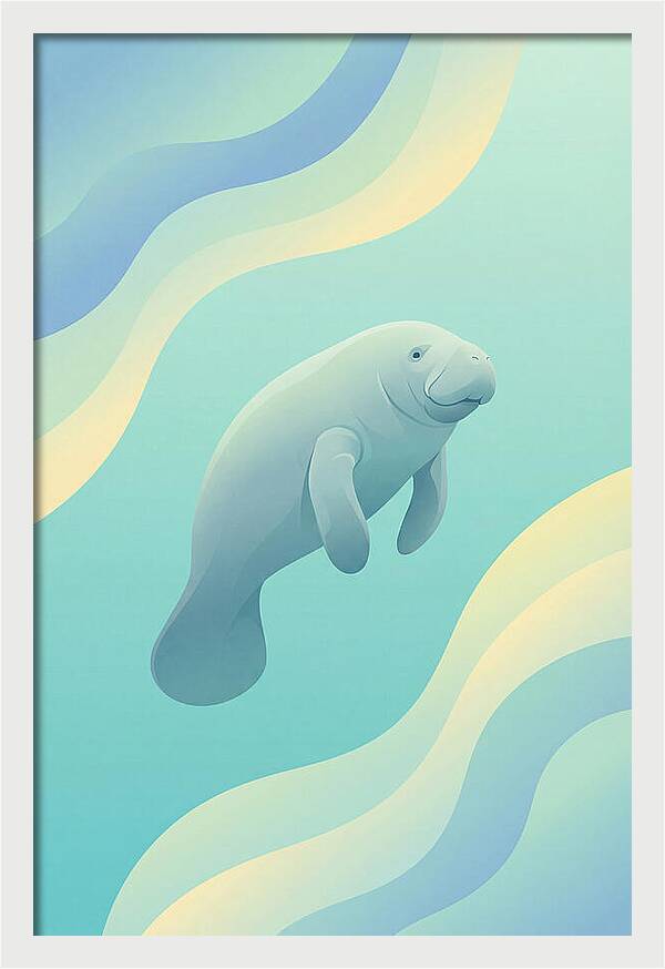 Manatee In Tranquil Waters