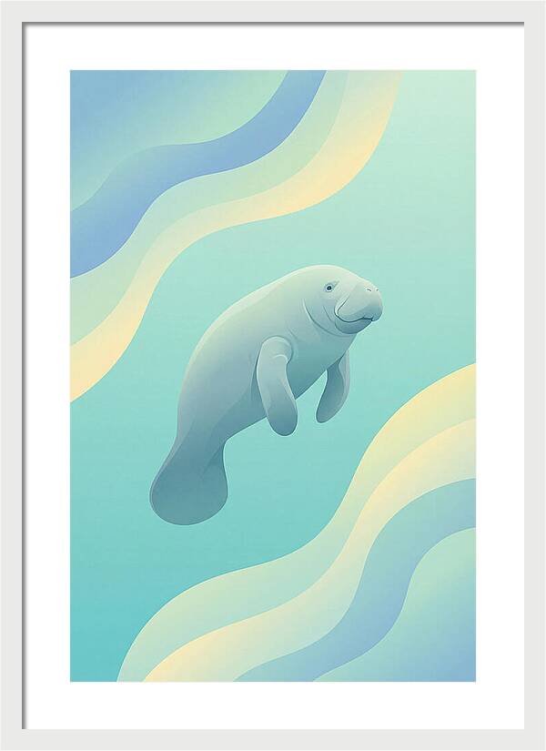 Manatee In Tranquil Waters