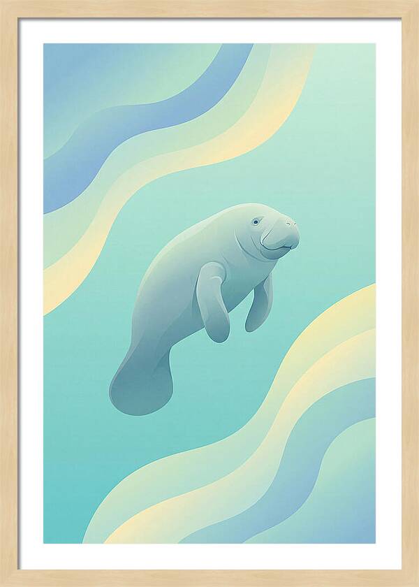 Manatee In Tranquil Waters