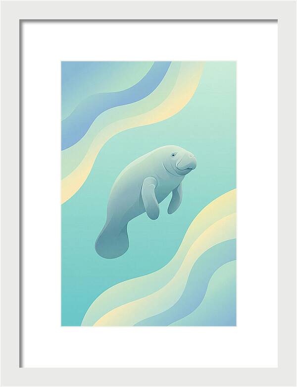 Manatee In Tranquil Waters