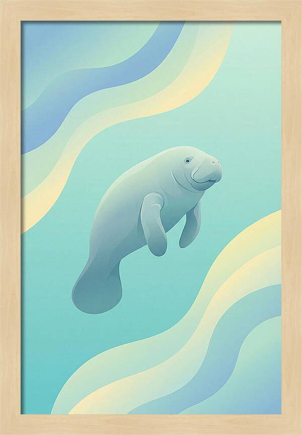 Manatee In Tranquil Waters