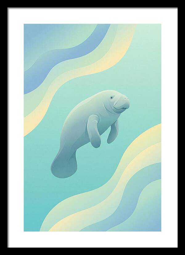Manatee In Tranquil Waters