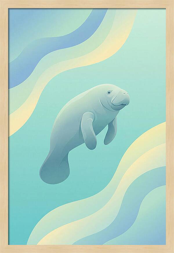 Manatee In Tranquil Waters