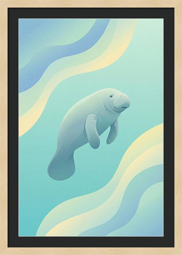 Manatee In Tranquil Waters
