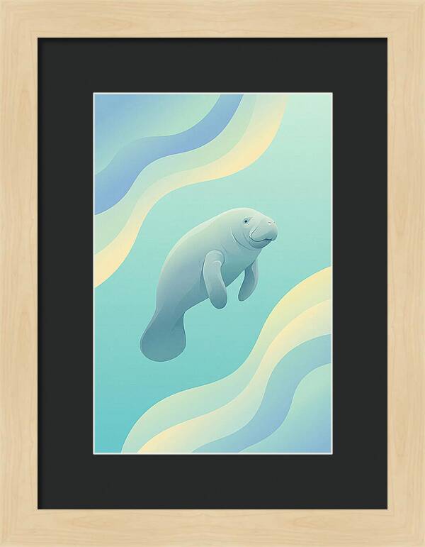 Manatee In Tranquil Waters