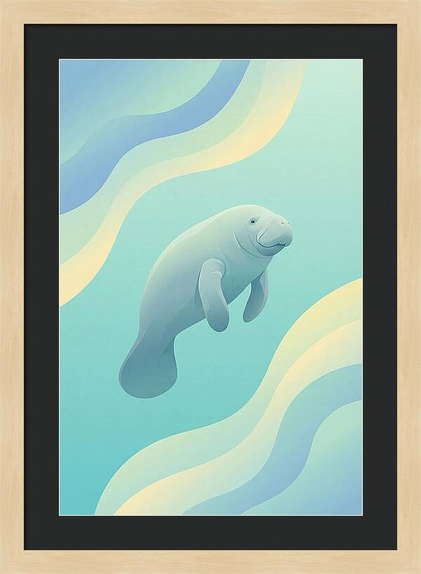 Manatee In Tranquil Waters