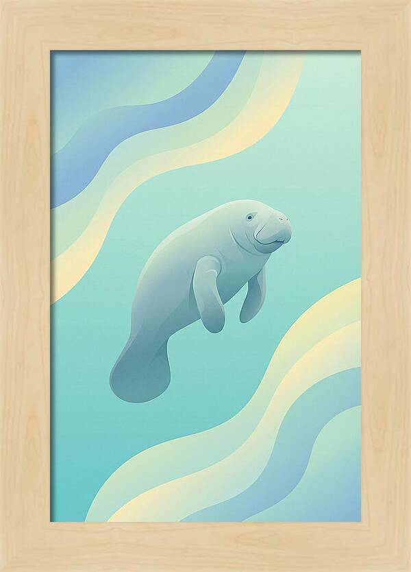 Manatee In Tranquil Waters