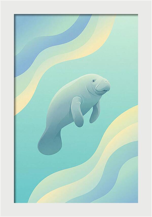 Manatee In Tranquil Waters