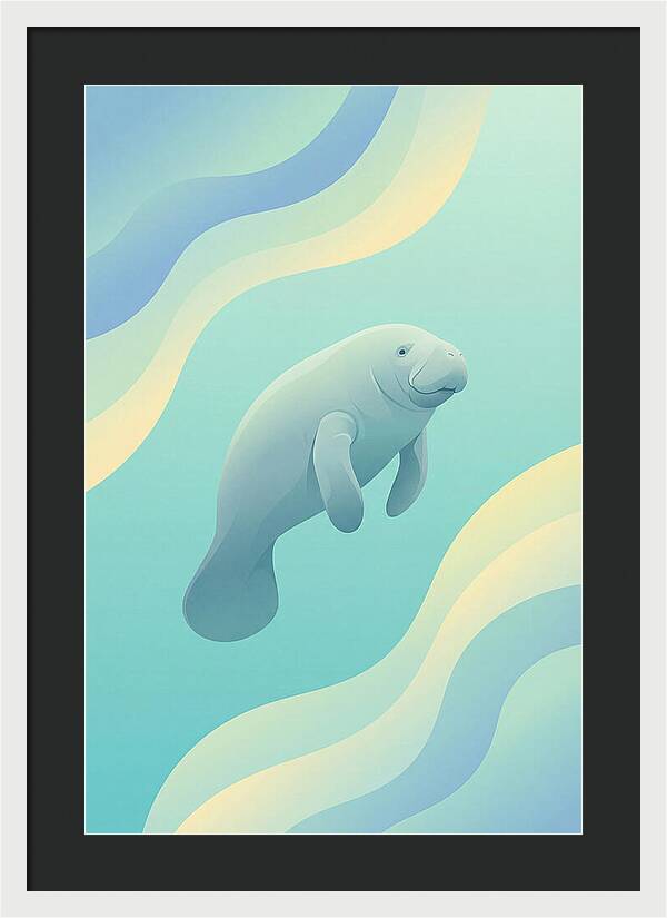 Manatee In Tranquil Waters