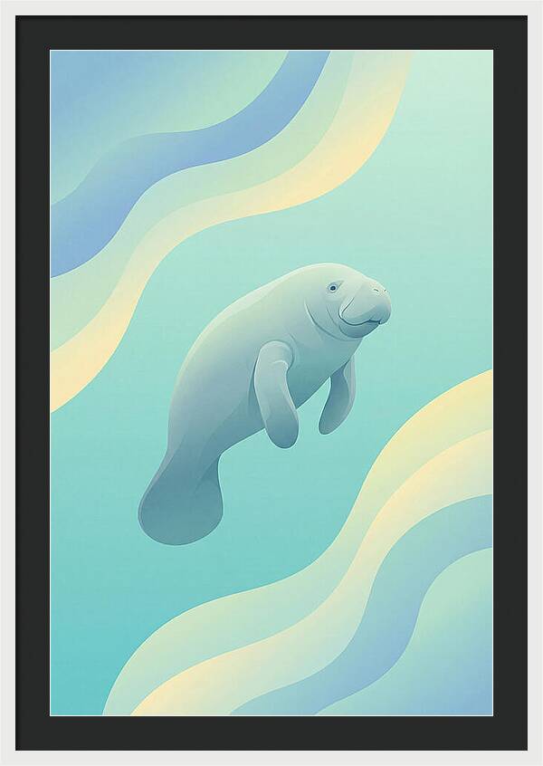 Manatee In Tranquil Waters