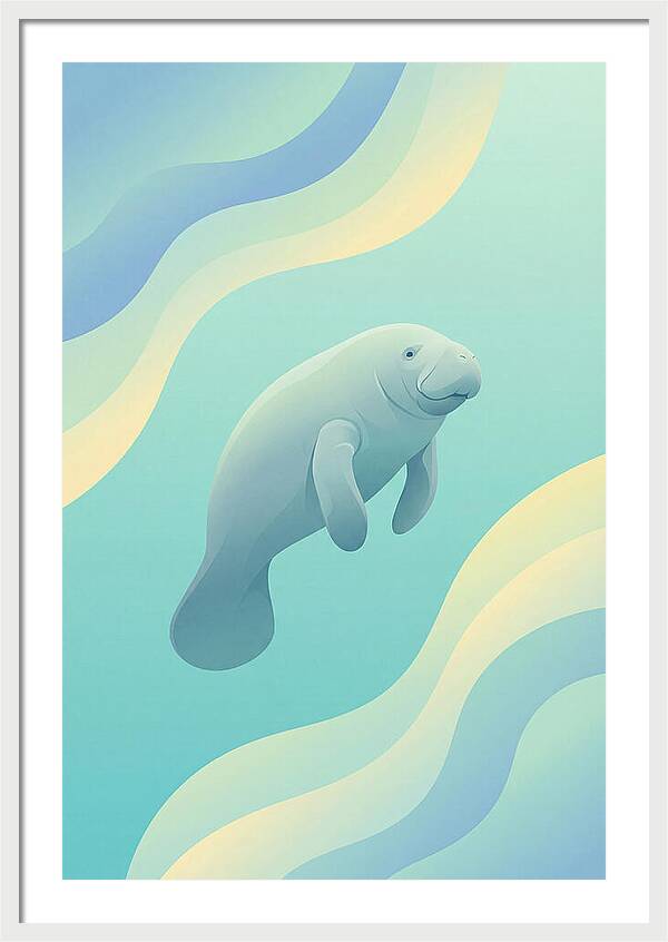 Manatee In Tranquil Waters