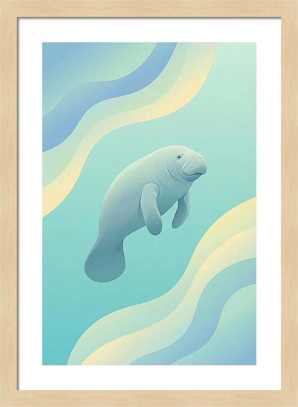 Manatee In Tranquil Waters