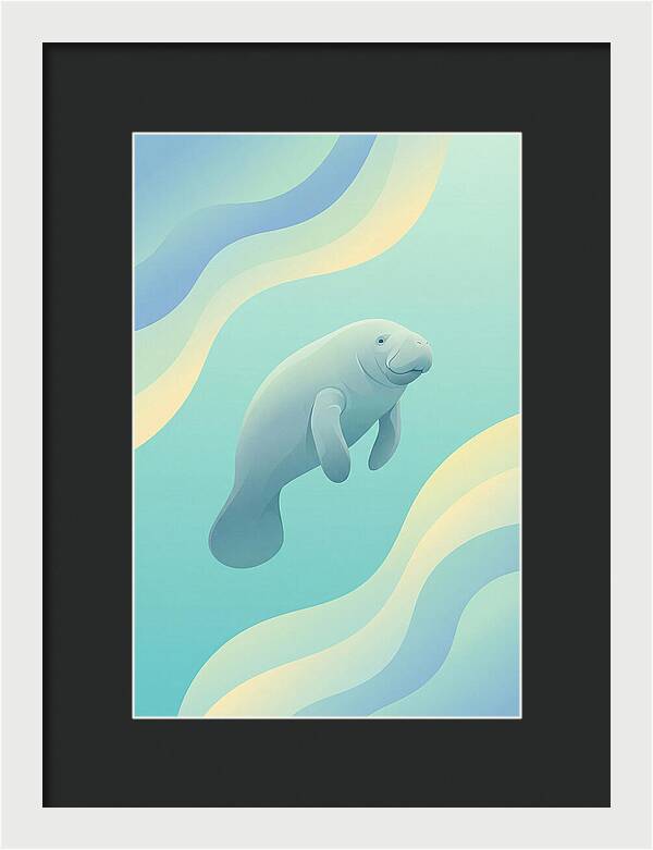 Manatee In Tranquil Waters