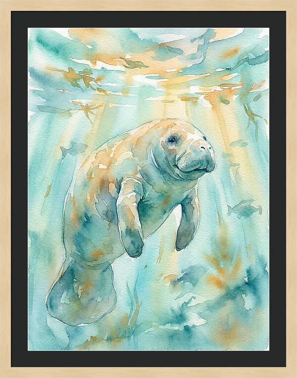 Manatee Swimming Gracefully