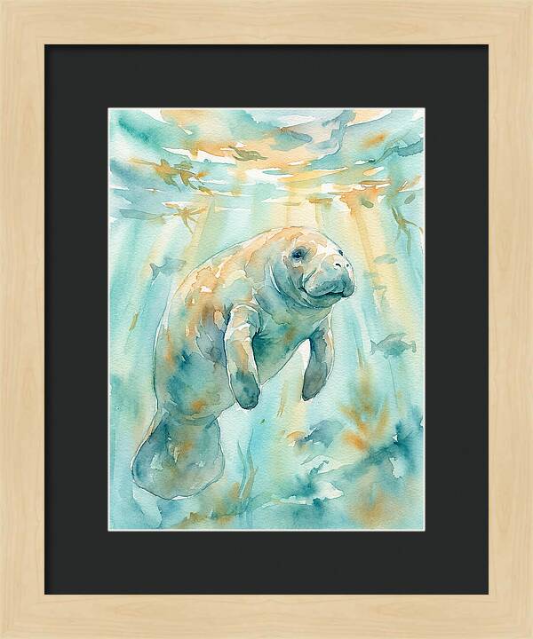 Manatee Swimming Gracefully
