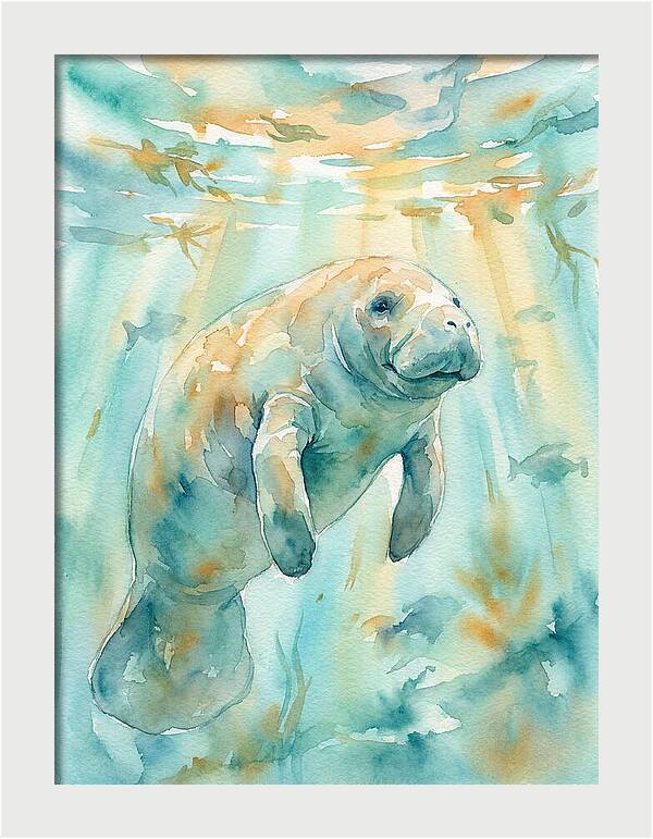 Manatee Swimming Gracefully