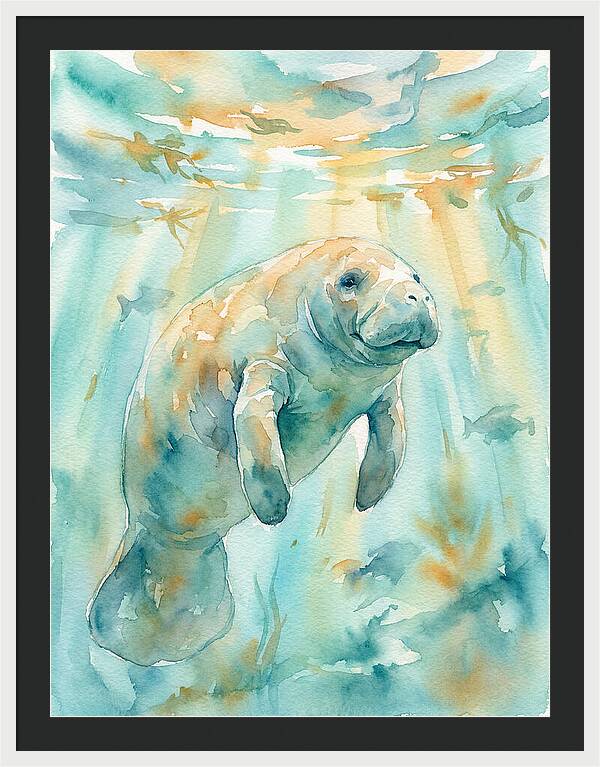 Manatee Swimming Gracefully