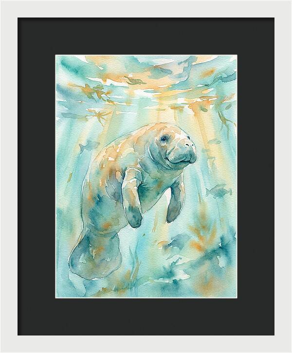 Manatee Swimming Gracefully