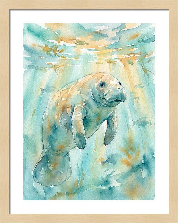 Manatee Swimming Gracefully