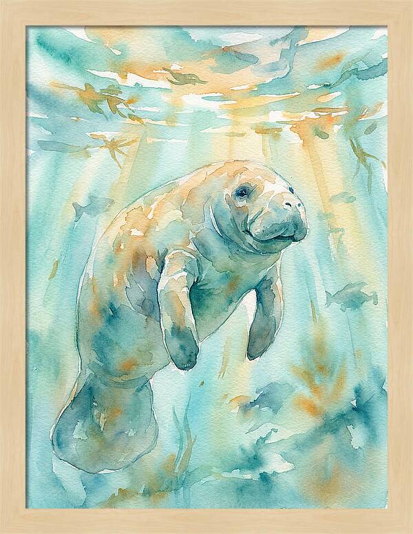 Manatee Swimming Gracefully
