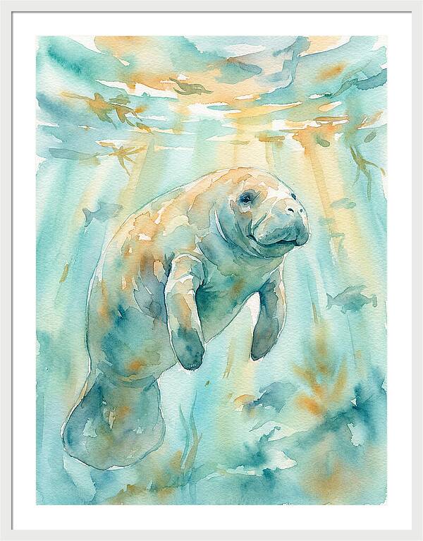 Manatee Swimming Gracefully
