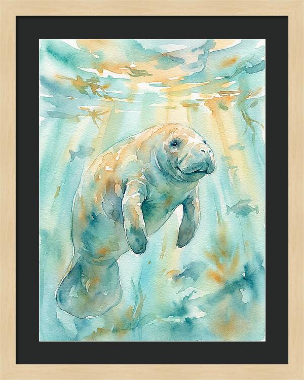 Manatee Swimming Gracefully