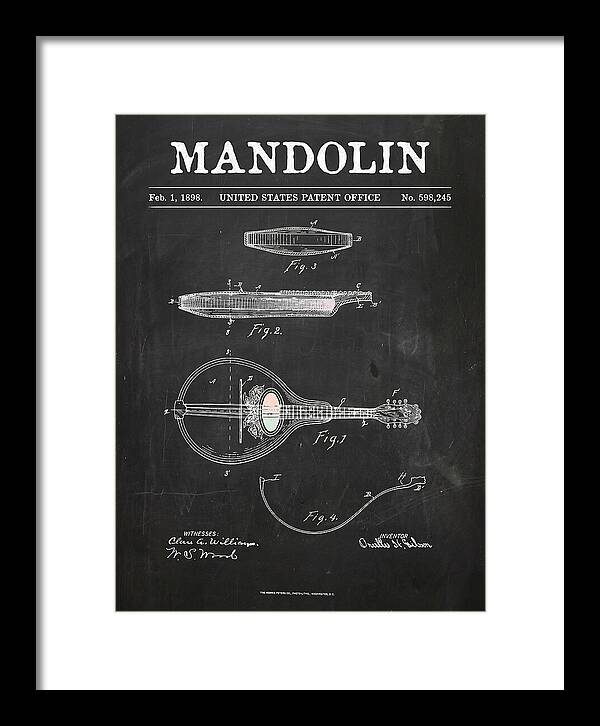Mandolin Chalkboard Patent Us598245a