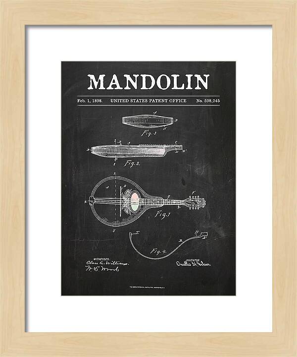 Mandolin Chalkboard Patent Us598245a