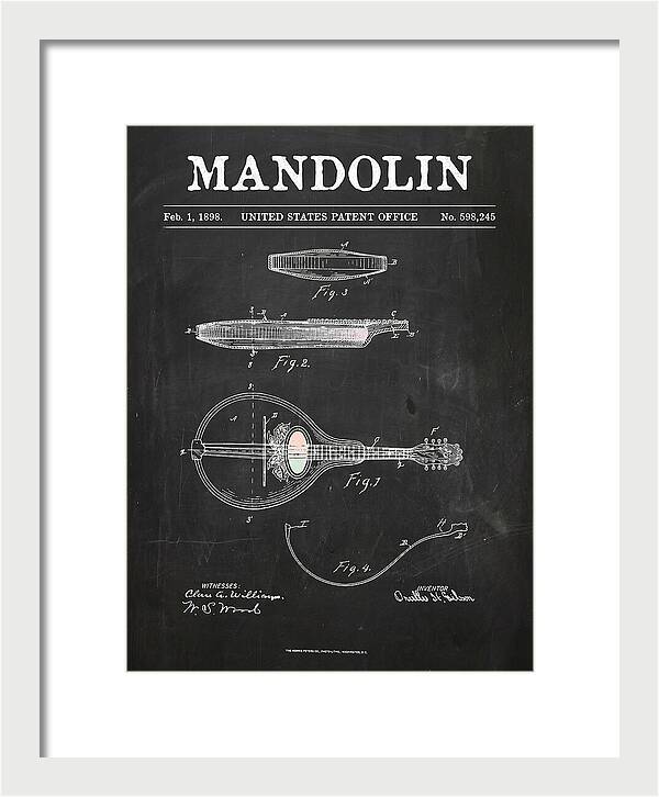 Mandolin Chalkboard Patent Us598245a