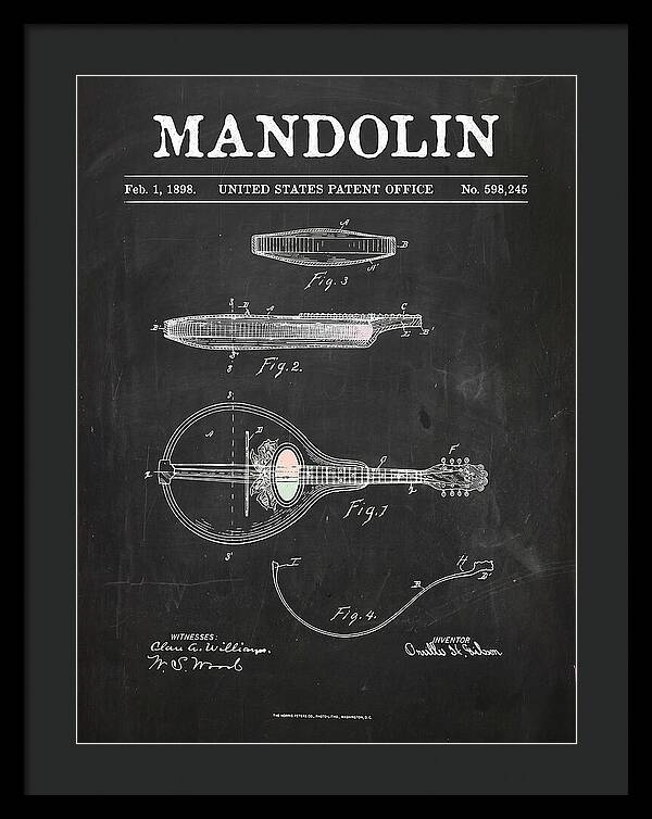 Mandolin Chalkboard Patent Us598245a