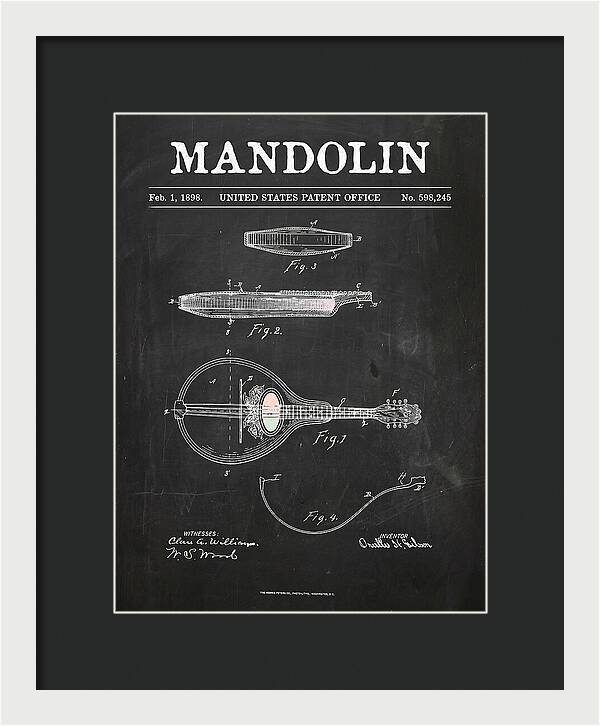 Mandolin Chalkboard Patent Us598245a