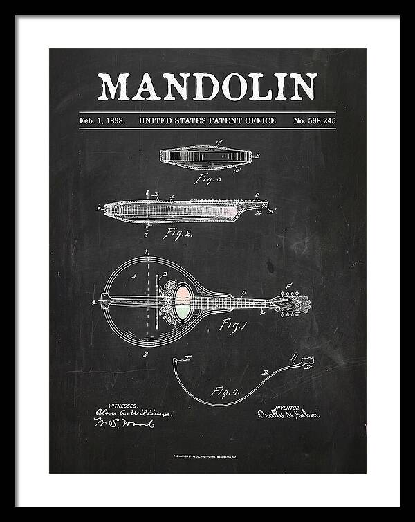 Mandolin Chalkboard Patent Us598245a