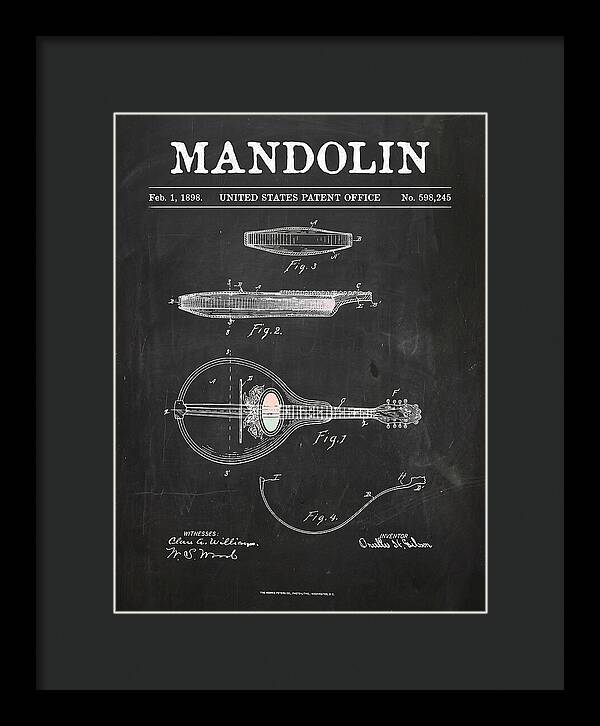 Mandolin Chalkboard Patent Us598245a