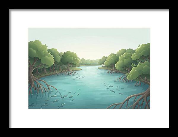 Mangrove Lined River Serenity