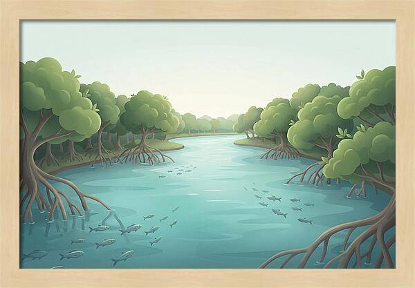 Mangrove Lined River Serenity