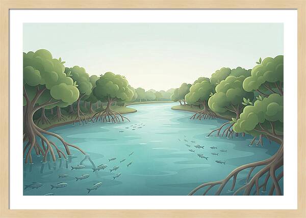 Mangrove Lined River Serenity