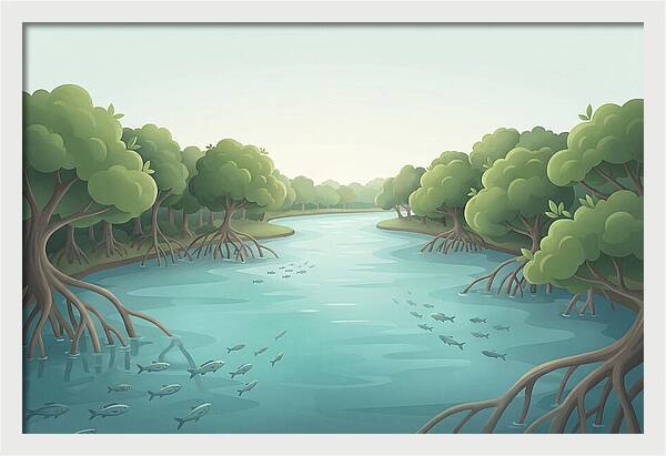 Mangrove Lined River Serenity