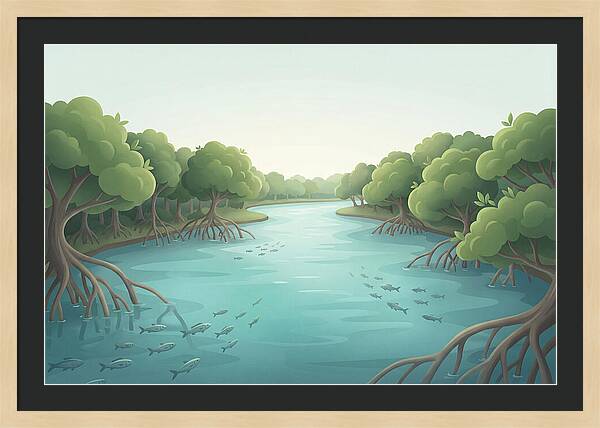 Mangrove Lined River Serenity